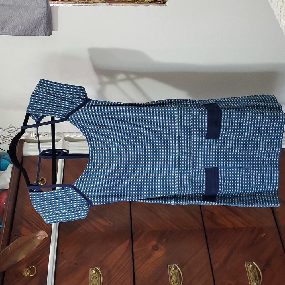 Marc by Marc Jacob's Women's Dress, Size L in Blue and White gingham print